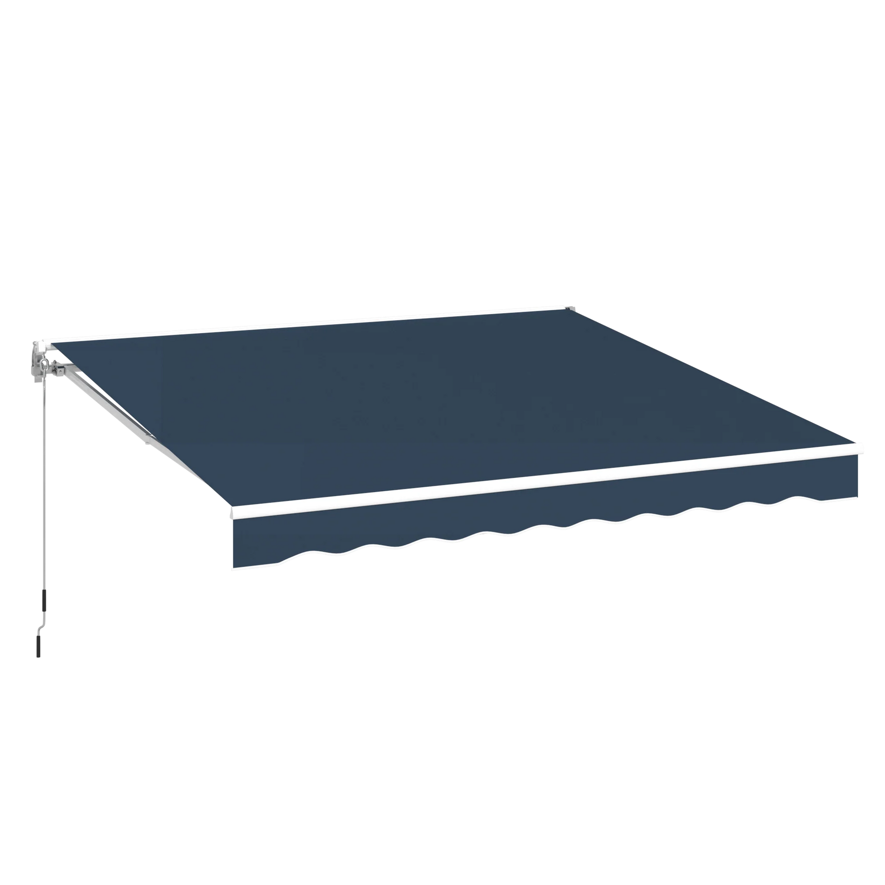 AECOJOY 13'×10' Manual Retractable Awning Sun Shade, Patio Awning Canopy